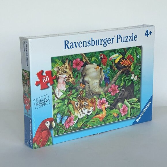 New sealed Ravensburger- 60 Piece Puzzle -Tropical Friends Animals - Picture 12 of 16